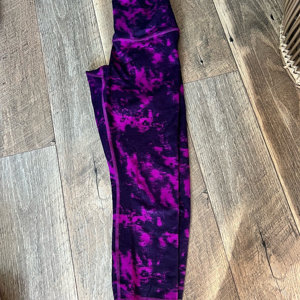 Purple and Pink Tie-Dye Leggings